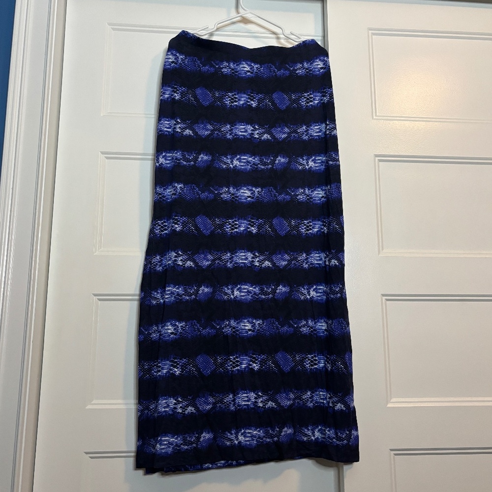 MICHAEL Michael Kors Maxi Skirt Black Purple Snake Print